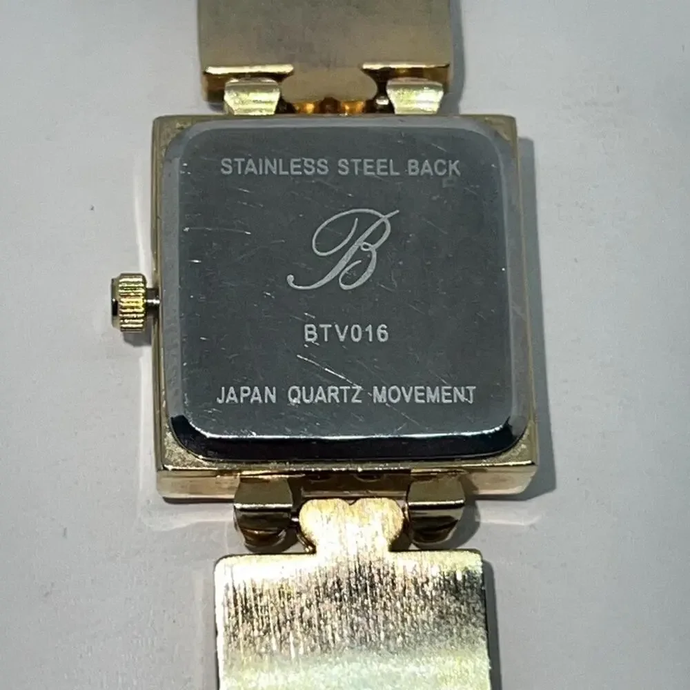 Burgi Gold Tone Tigers Eye Watch